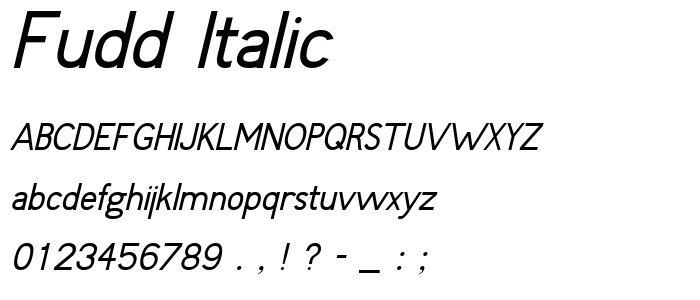 Fudd Italic font